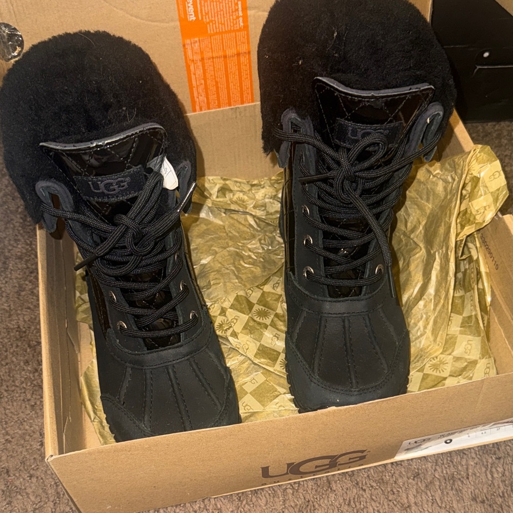 UGG Black Fur-Lined Boots
